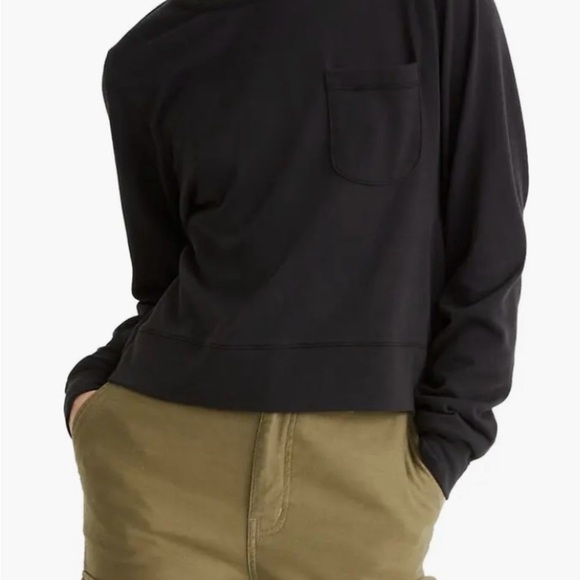 Madewell Black Crewneck Sweatshirt with Front Pocket – Size M    SKU11 - Picture 4 of 13